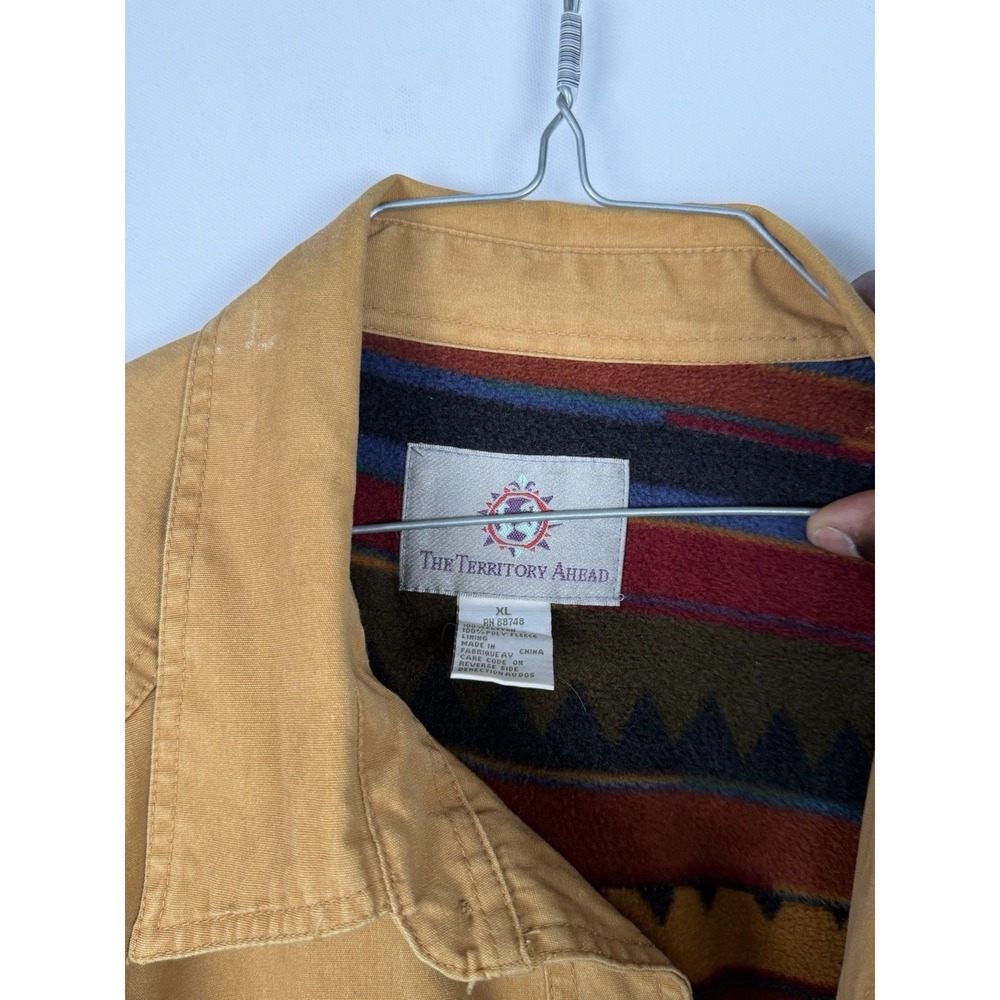 Vintage The Territory Ahead Mens XL Jacket Fleece Lined Aztec Western Southwest - Picture 3 of 9